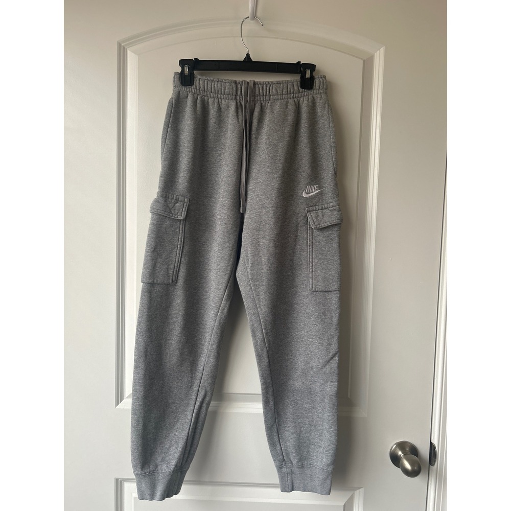 Nike Sportswear Club Fleece Cargo Joggers Grey CD3129-063 Mens Small